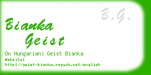 bianka geist business card